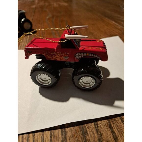 Monster Jam Ornaments El Toro Loco Max D + Hand-Painted Shatterproof Christmas - Picture 2 of 8